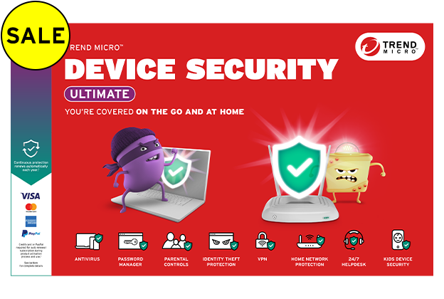 Official Trend Micro Device Security Ultimate Product Box with Home Network Security Device Box Image