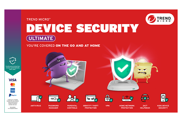 Official Trend Micro Device Security Ultimate Product Box with Home Network Security Device Box Image